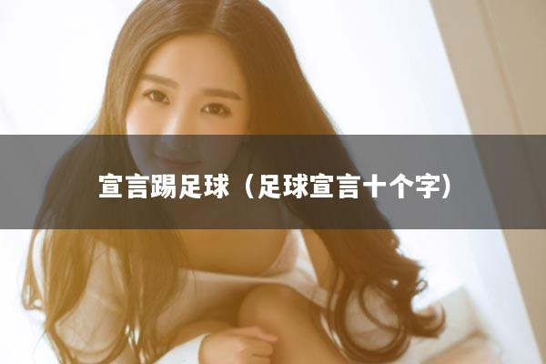 宣言踢足球（足球宣言十个字）
